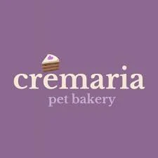Cremaria Pet Bakery logo on a purple background. Partnered with Mighty Waggers to provide free dog treats (Doggnuts).
