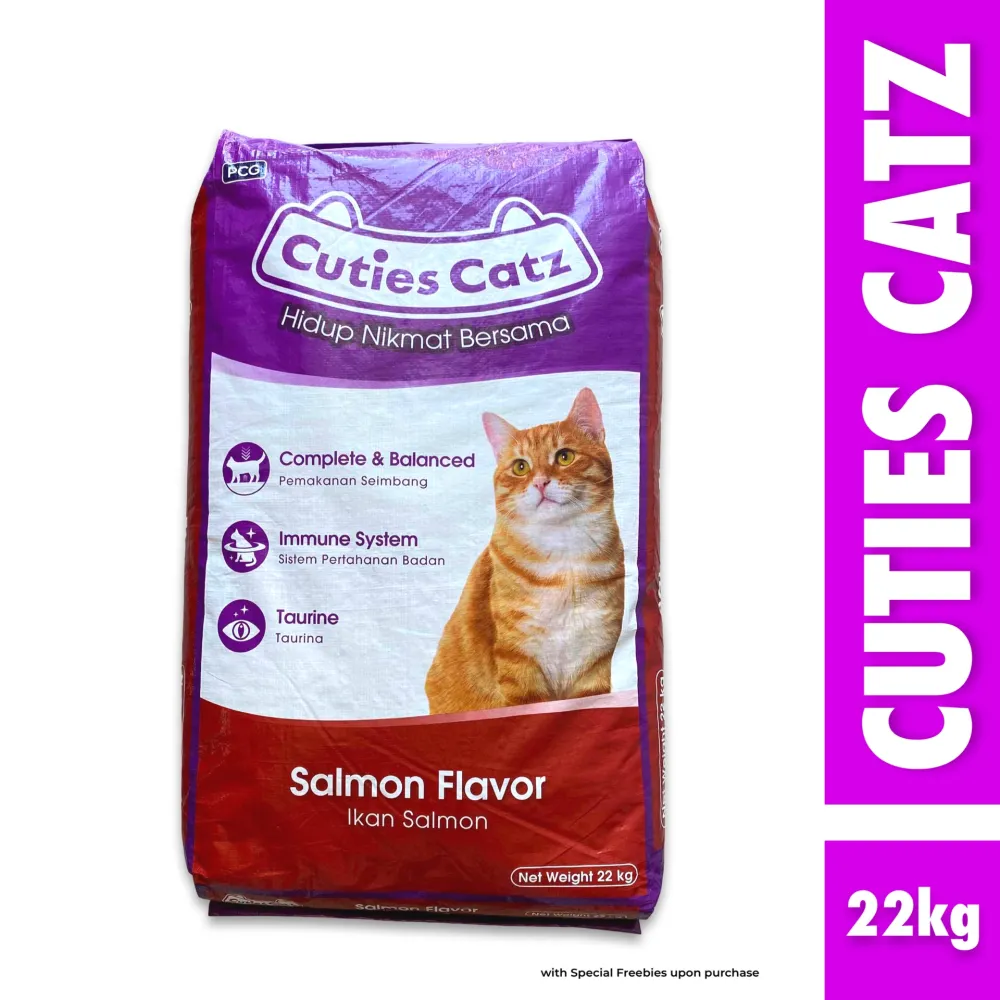 Cuties Catz Dry Cat Food Salmon 22kg sack
