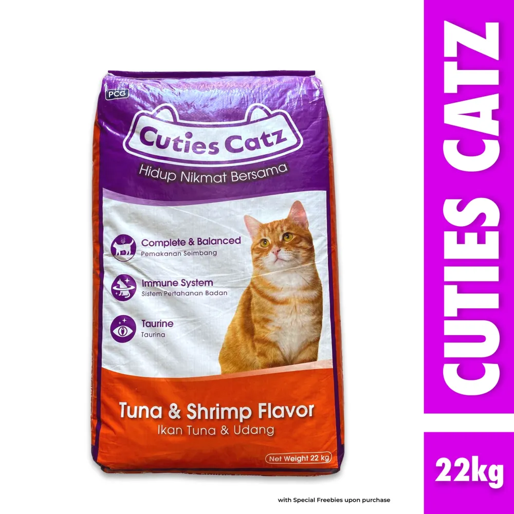 Cuties Catz Dry Cat Food Tuna and Shrimp 22kg sack