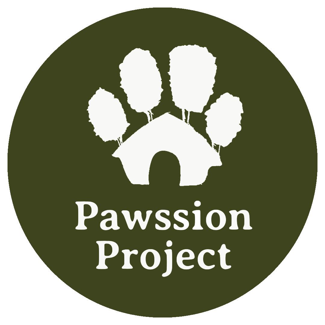 Official logo of Pawssion Project, a non-profit organization dedicated to rescue and adoption of stray animals.