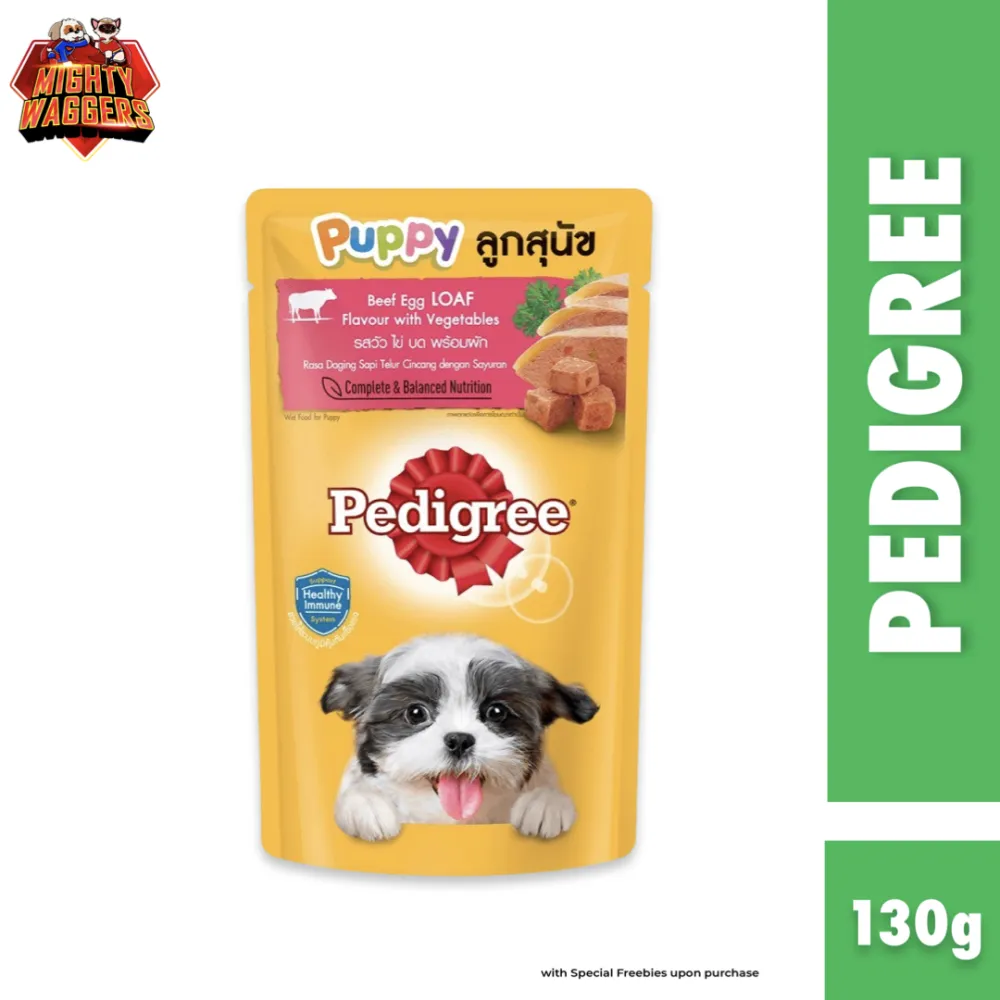 Pedigree Puppy Beef Egg Loaf with Vegetables Wet Dog Food 130g