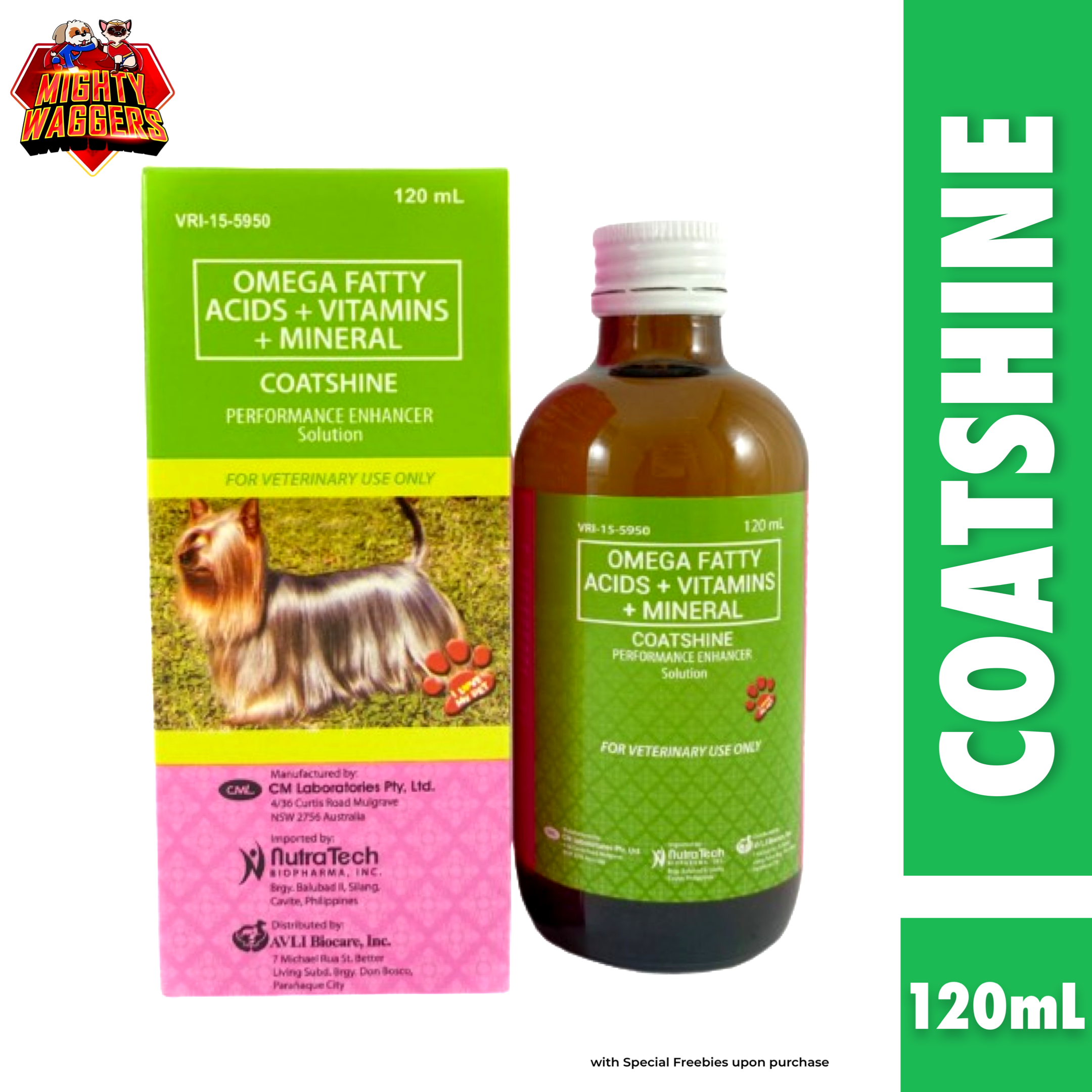 Coatshine Performance Enhancer Solution - Omega Fatty Acids & Vitamins (120ml)
