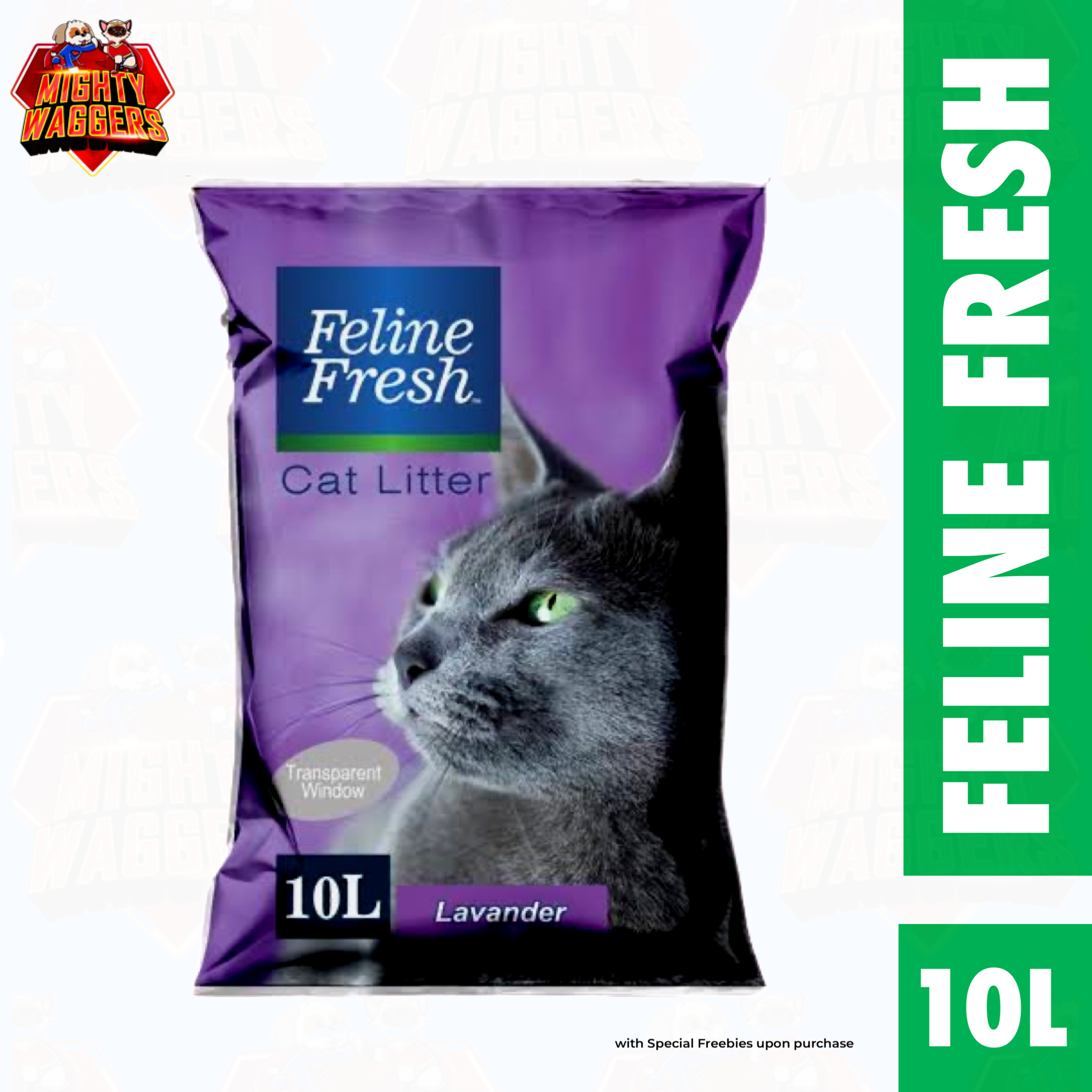Feline Fresh Bentonite Cat Litter in soothing Lavender Scent (10L)