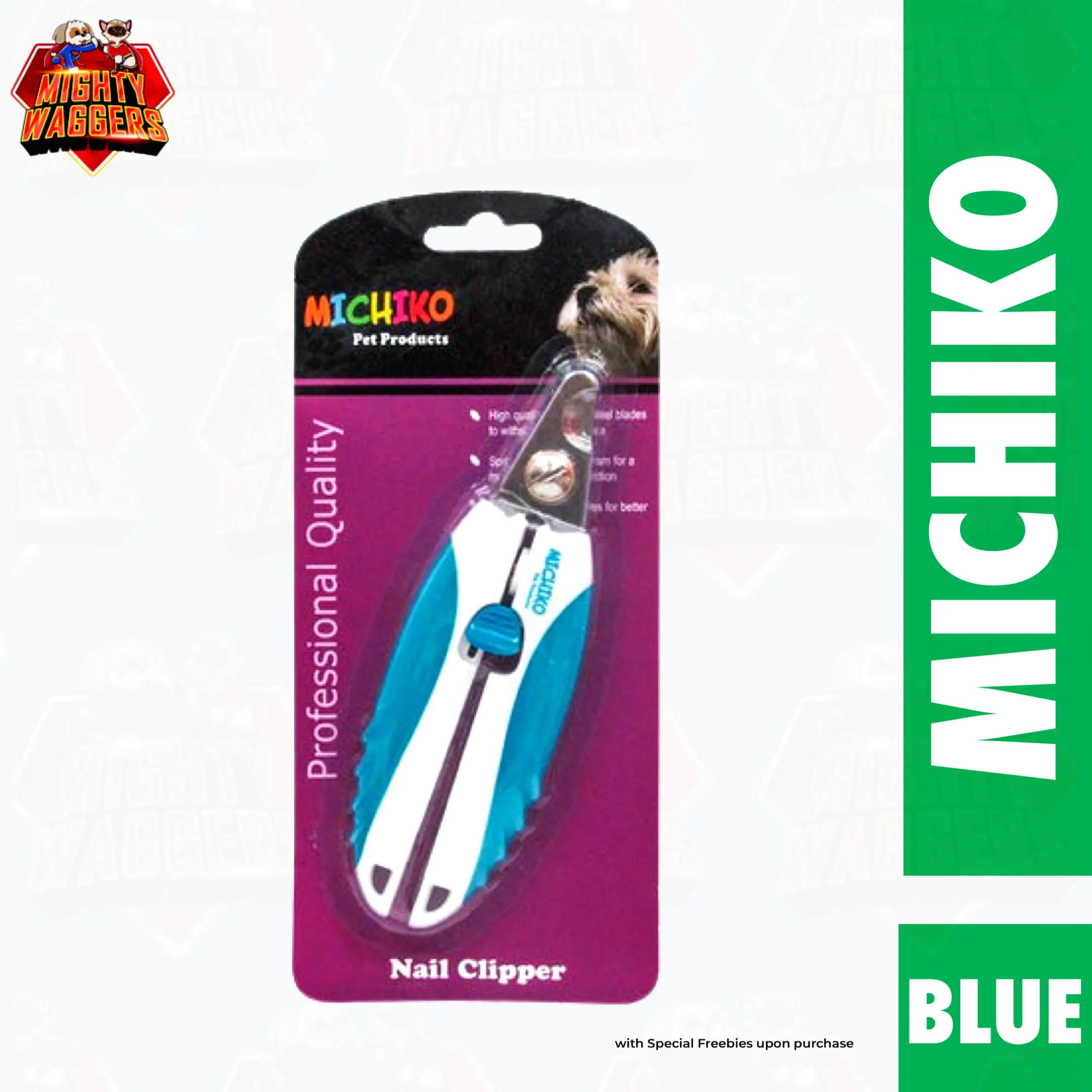 Blue Michiko Pet Nail Clipper for Dogs and Cats