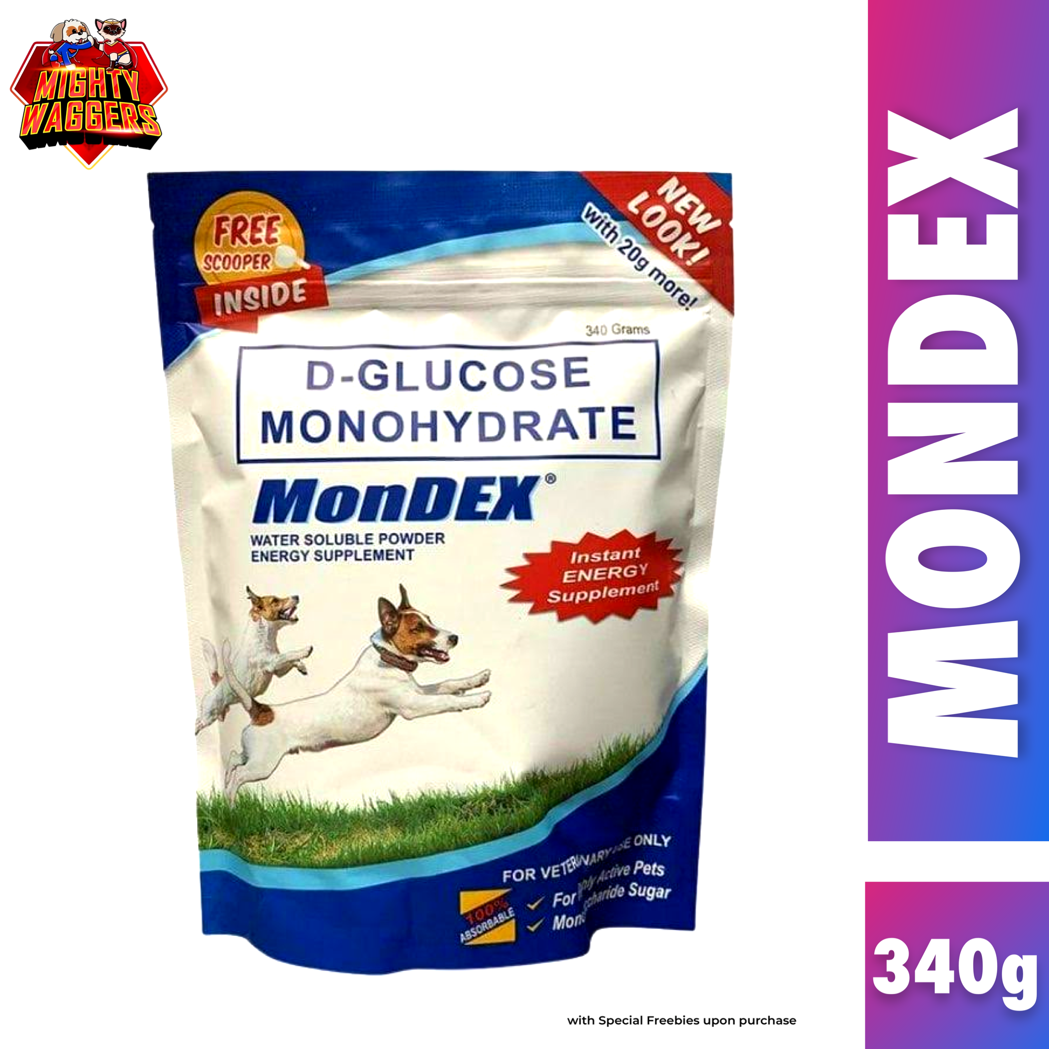 MonDex D-Glucose Monohydrate Water Soluble Energy Supplement (340g)