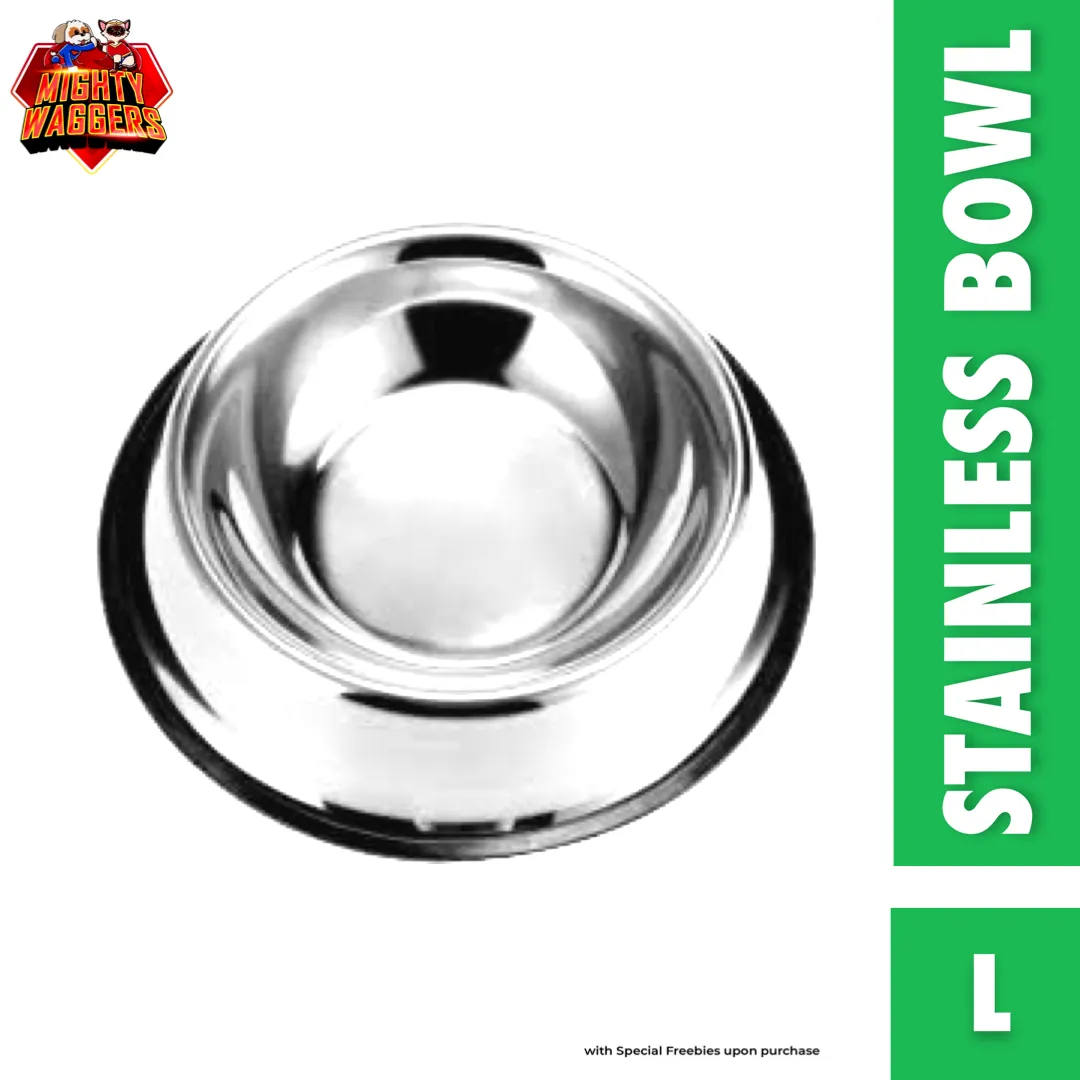 Large Stainless Steel Pet Feeding Bowl with Non-Slip Base